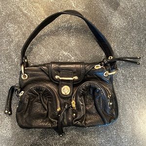 Botkier black leather bag with gold hardware